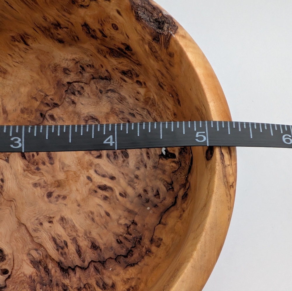 Hand-Turned Artisan Cottonwood Burl Wood Bowl - Signed 2010 Host Pick - Picture 6 of 7
